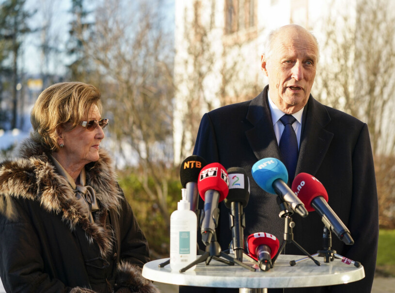 Drottning Sonja och kung Harald var skakade efter sitt besök i rasområdet i söndags. Kung Harald Drottning Sonja Gjerdrum raset 2020