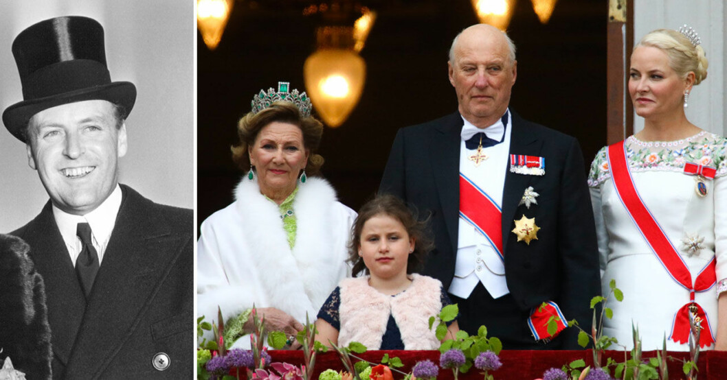Kung Olav. Drottning Sonja, Kung Harald och kronprinsessan Mette-Marit