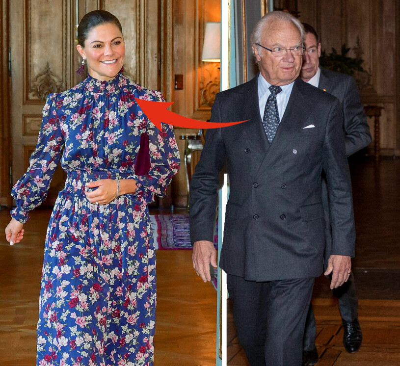 Sådan far, sådan dotter: Här går kronprinsessan i kungens exakta fotspår. Kronprinsessan Victoria Kungen Stockholms slott