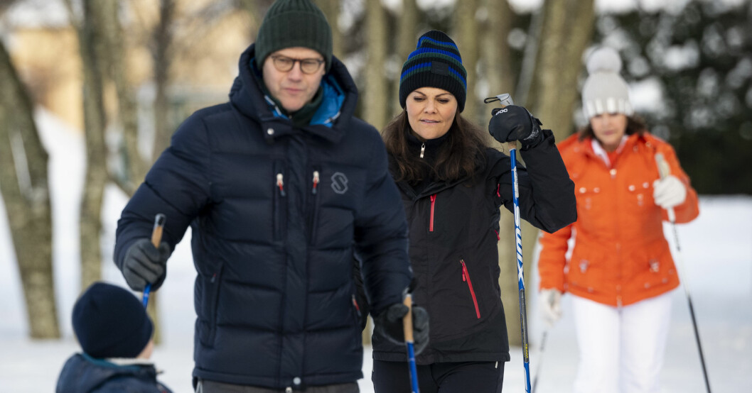 Stackars Rio fick inte vara med på skidturen. Kungafamiljen