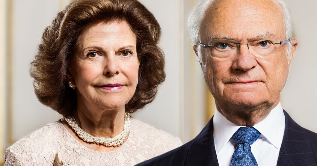 En orolig dag för drottning Silvia. Kungen och drottning Silvia