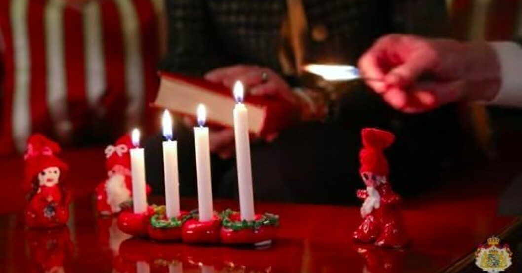 De små tomtarna har såklart tillverkats av kronprinsessan Victoria, prins Carl Philip och prinsessan Madeleine! Kungaparet fjärde advent