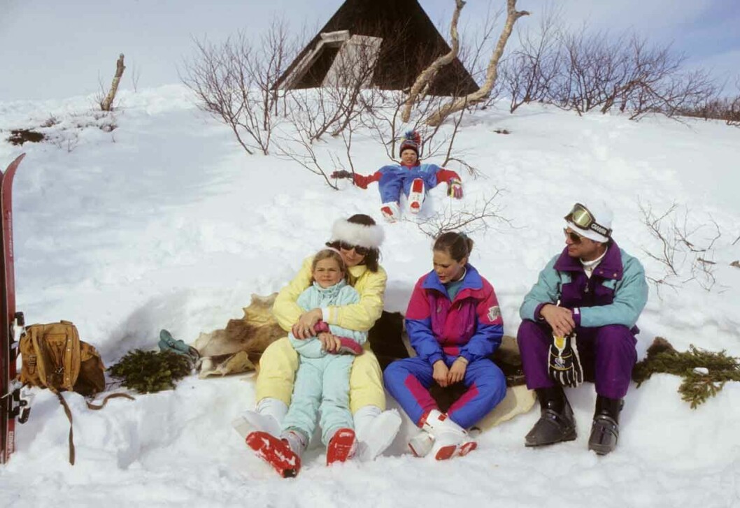 Hela familjen i Storlien 1990. Hela familjen samlad 1990.