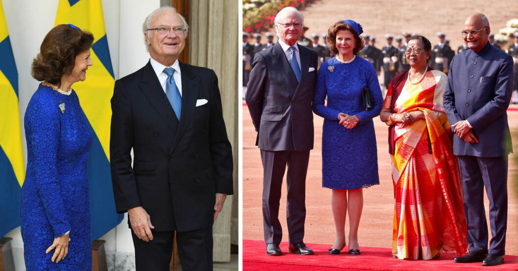 kungen och drottning i indien på statsbesök