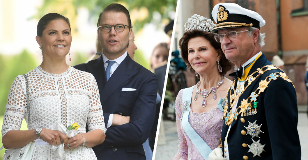 Victoria och Daniel – redo att rycka in. Kronprinsessan Victoria, prins Daniel, kungen och drottning Silvia.