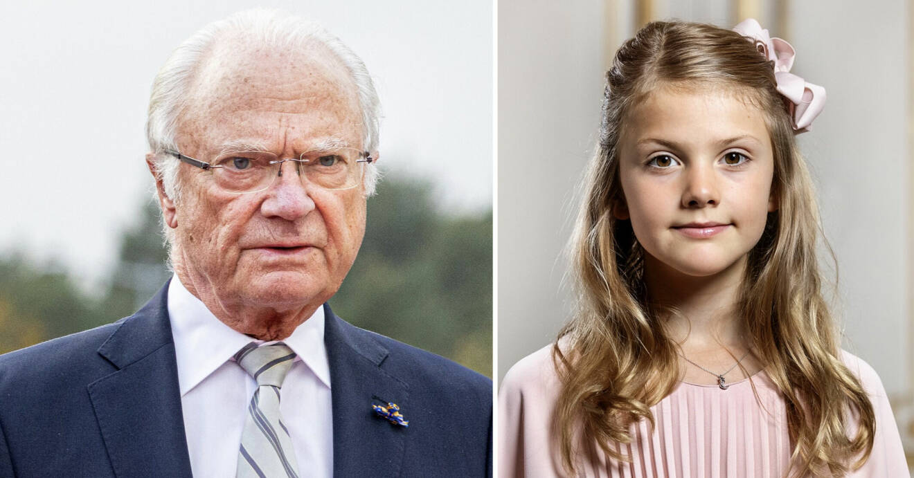 Kung Carl Gustaf och prinsessan Estelle