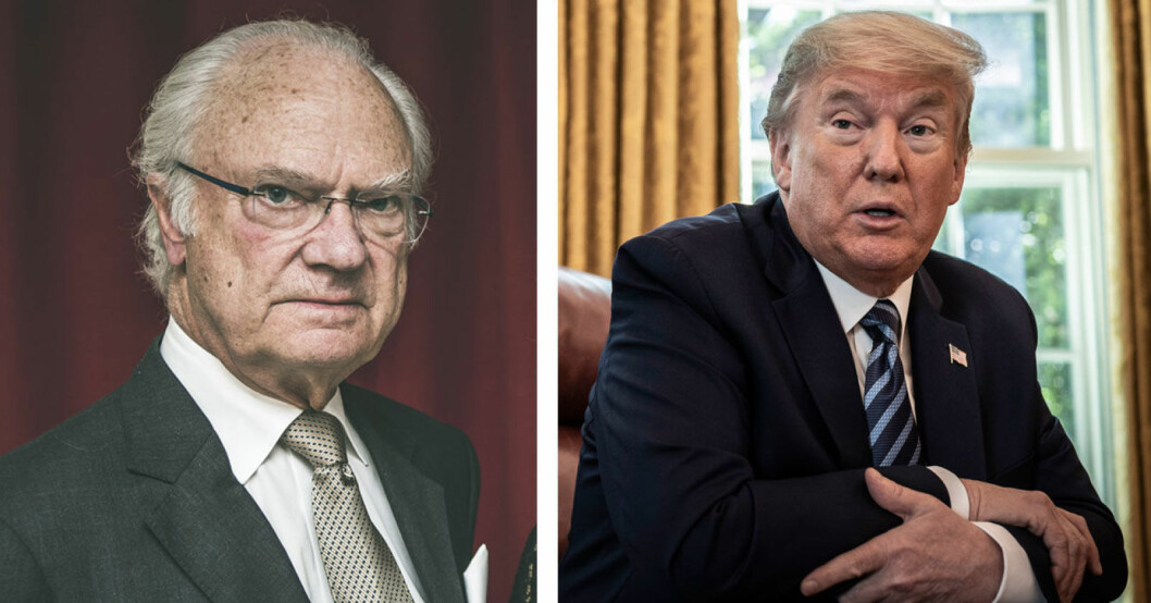 Kungen och Donald Trump