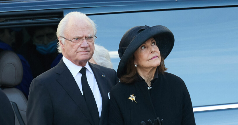 Kungen och drottning Silvia har en orolig dag framför sig. Kungen och drottning Silvia