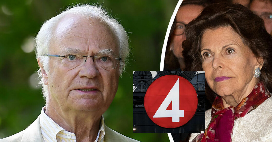 Kungen uppskattade inte det TV4 gjorde. Kungen och drottning Silvia.