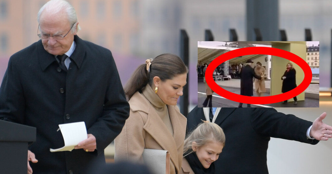 Kungen stod för en riktig luring vid Guldbron. Kungen och kronprinsessan Victoria.