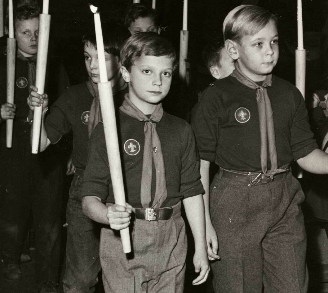 Kungen som ung scout. Något som har blivit en livslång passion.