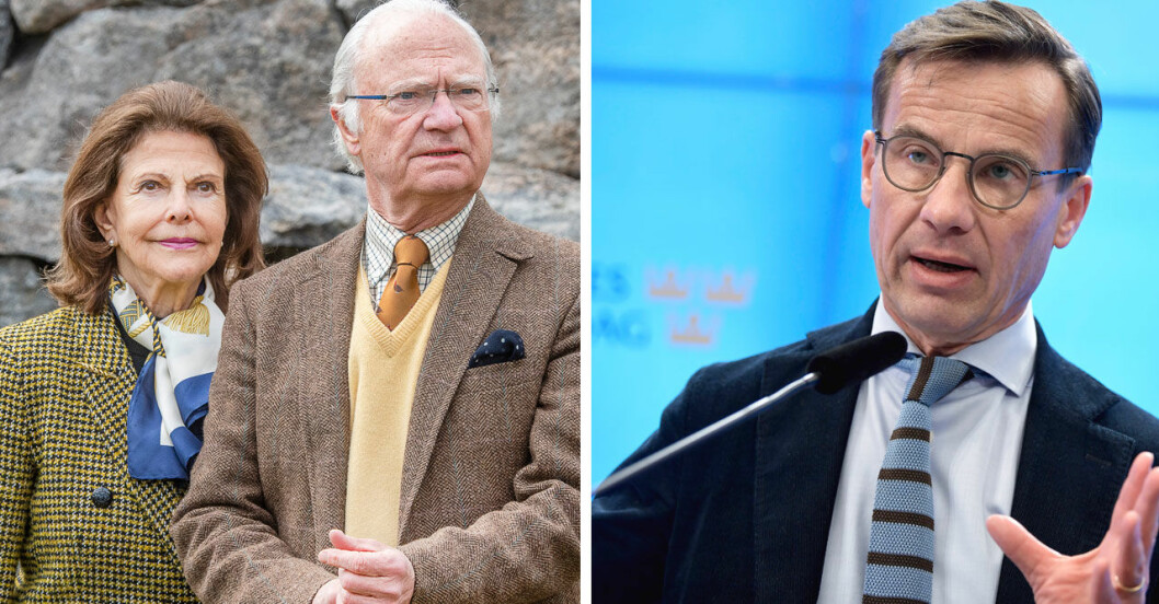 Kung Carl Gustaf fick ett öppet brev från Ulf Kristersson. Kung Carl Gustaf fick ett öppet brev från Ulf Kristersson.