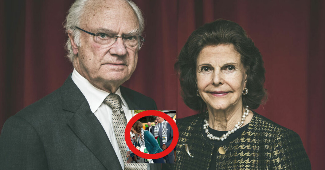 Sjalarna blev kontroversiella för kungen och Silvia. Kungen och drottning Silvia