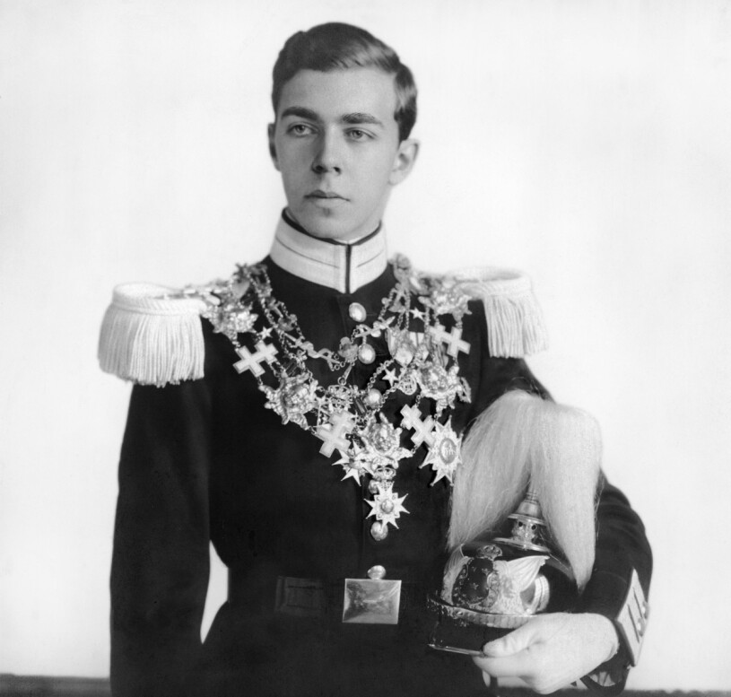 Kungens pappa – prins Gustaf Adolf – som ung.