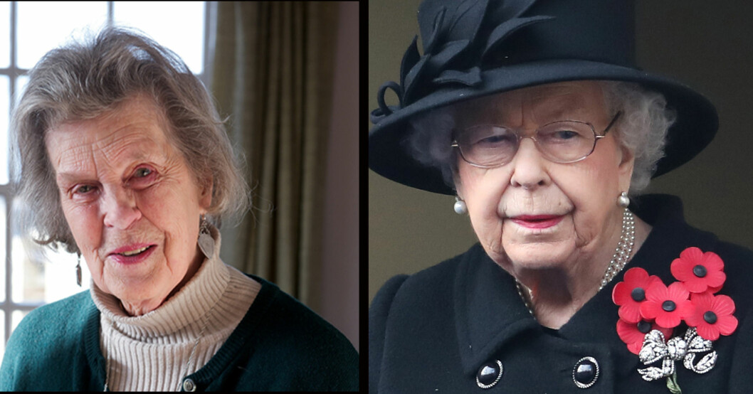 Lady Moyra, sörjd av sin man, sina barn och barnbarn – och av drottning Elizabeth. Lady Moyra Campbell död Drottning Elizabeth