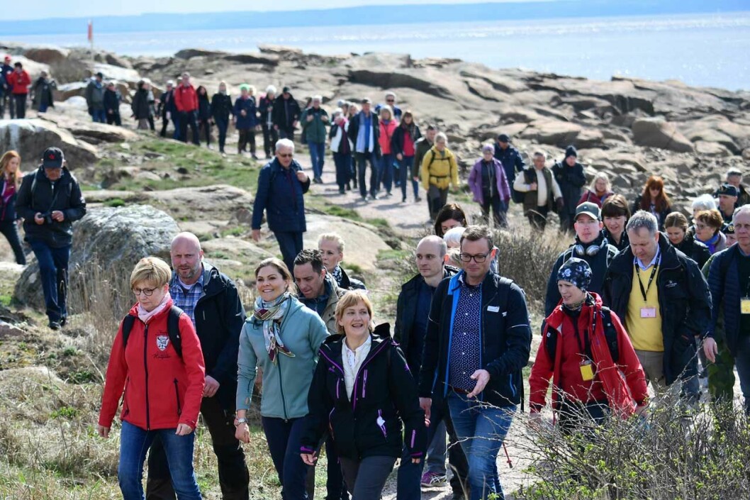 Det var stor uppslutning under Victorias vandring i Halmstad. Det var stor uppslutning under Victorias vandring i Halmstad.