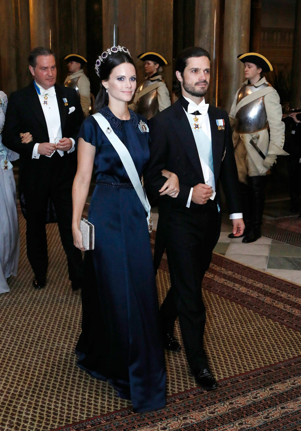 Prinsessan Sofia iförd en blå klänning signerad Lars Wallin. Prinsessan Sofia