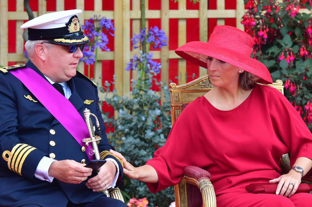 Prins Laurent av Belgien har skapat krigsrubriker med sina uttalanden om Megxit. Här med sin fru prinsessan Claire. Prins Laurent av Belgien med sin fru prinsessan Claire.