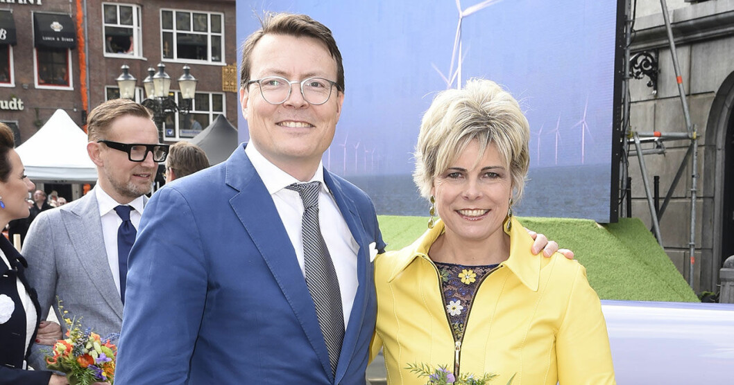 Prinsessan Laurentien med sin make