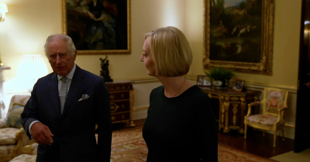 Kung Charles och Liz Truss hade en märklig konversation under onsdagen. Kung Charles och Liz Truss