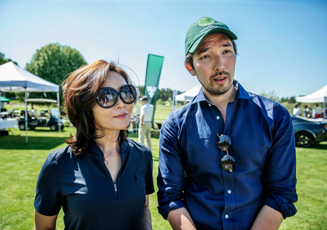 Lee och Leonard vid Noppe Golf Open, ett fint sätt att hedra Noppes minne. Lee Lewenhaupt och Leonard Johansson på Noppe Golf Open.