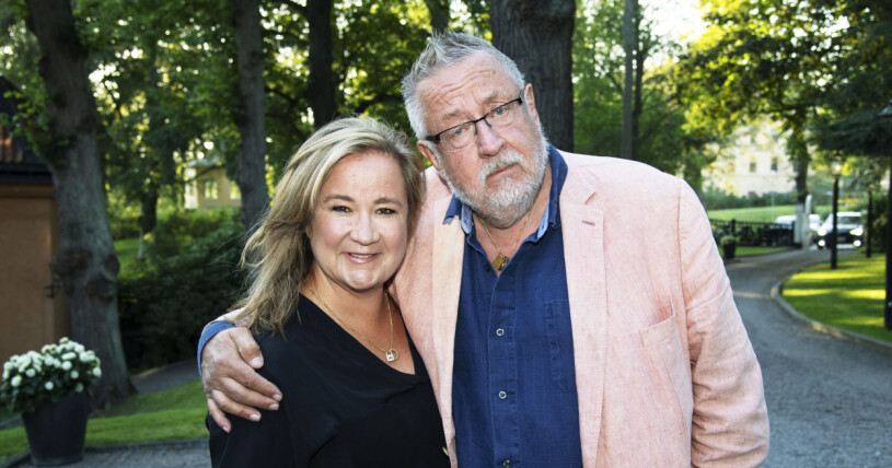 Leif GW Persson med ett av sina sex barn, Malin Persson Giolito. Leif GW Persson, Malin Persson Giolito