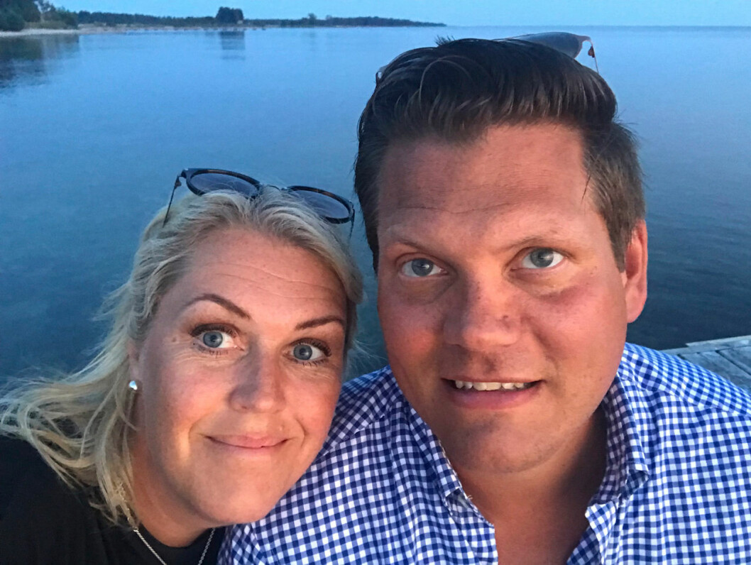 Lena Hallengren med maken Jonas Hellberg. Lena Hallengren med maken Jonas Hellberg.