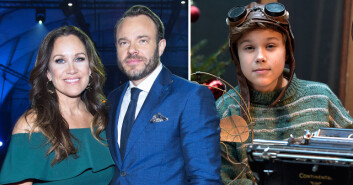 David Hellenius och Renée Nybergs son Leo från den tiden han medverkade i julkalendern "Selmas jul" på SVT.