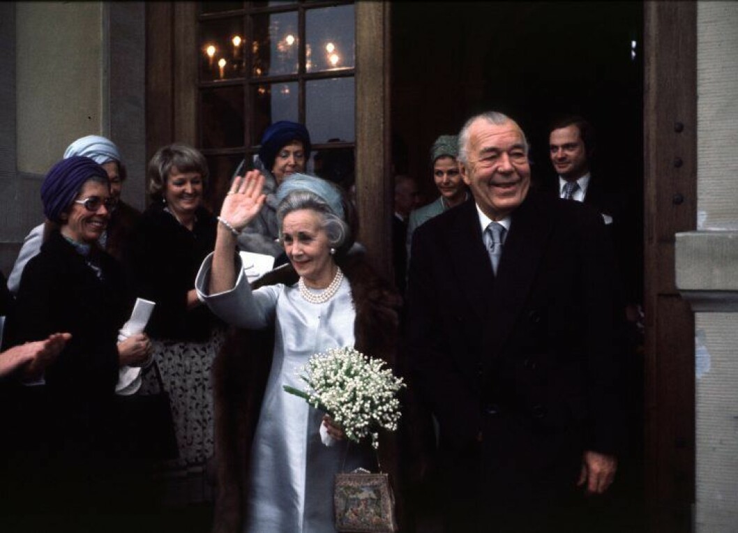 Prins Bertil och prinsessan Lilian, bröllop 1976. Prins Bertil och prinsessan Lilian, bröllop 1976.