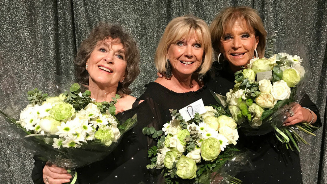 Stjärntrion Siw Malmkvist, Ann-Louise Hanson och Lill-Babs. Siw Malmkvist, Ann-Louise Hanson och Lill-Babs.