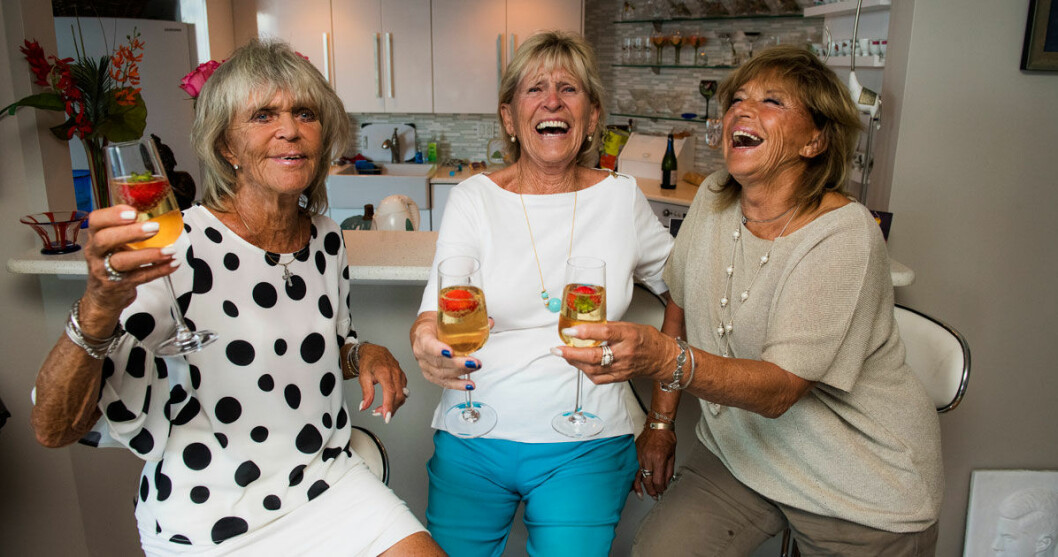 Prinsessan Birgitta med vännerna Mona Tumba och Lill-Babs.