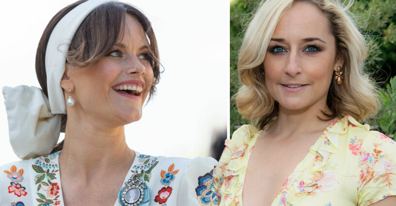 Lina Hellqvist med sin kungliga lillasyster Sofia. Prinsessan Sofia med sin syster Lina Hellqvist