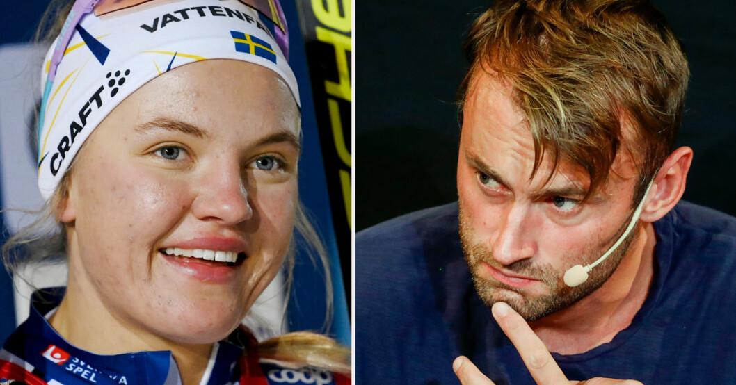 Linn Svahn brukade ha en "crush" när det gällde Petter Northug. Linn Svahn och Petter Northug.