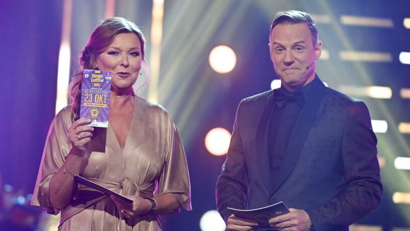 Lotta och Stefan när Bingolotto firade 30 år i fjol.