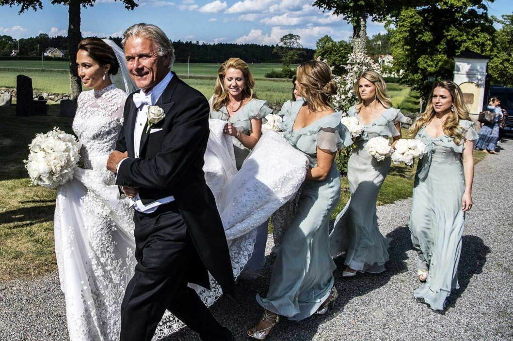 Louise Gottlieb, i dag, Thott, på sin bröllopsdag 2018. Prinsessan Madeleine var givetvis tärna. Louise Gottliebs bröllop