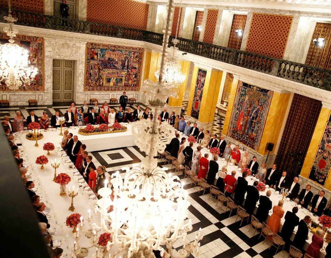 Riddarsalen på Christiansborgs slott i Köpenhamn. Riddarsalen på Christiansborgs slott i Köpenhamn