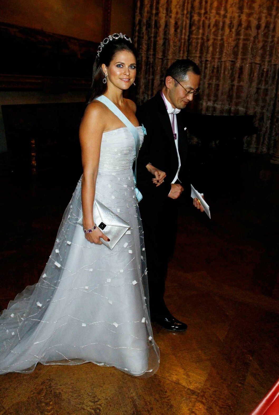 På Nobelfesten år 2012 såg prinsessan Madeleine ut så här. Håret var dessutom färgat i en mörkare nyans. Prinsessan Madeleine nobel