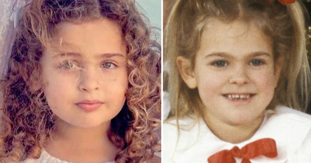 Adrienne till vänster och Madeleine till höger. Prinsessan Leonore lik prinsessan Madeleine