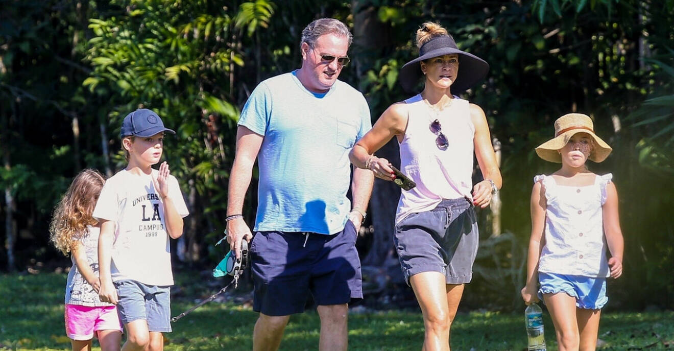 Prinsessan Madeleine och Chris O’Neill med barnen i Miami