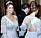 Prinsessan Madeleine på kungamiddag i ljusblå aftonklänning
