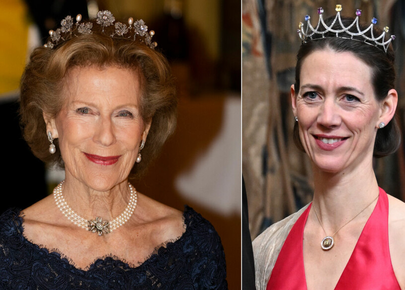 Två Bernadotter i festvimlet: Madeleine Kogevinas och Mainau-grevinnan Bettina, dotter till Lennart Bernadotte. Madeleine Bernadotte Kogevinas och Mainau-grevinnan Bettina Bernadotte, dotter till Lennart Bernadotte.