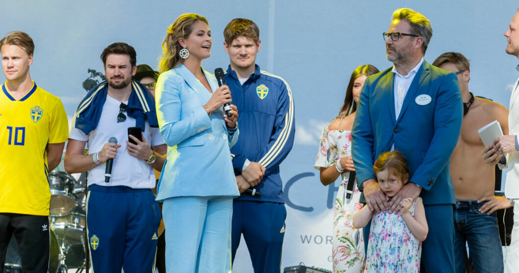 Prinsessan Madeleine på scenen. Prinsessan Madeleine på scenen.