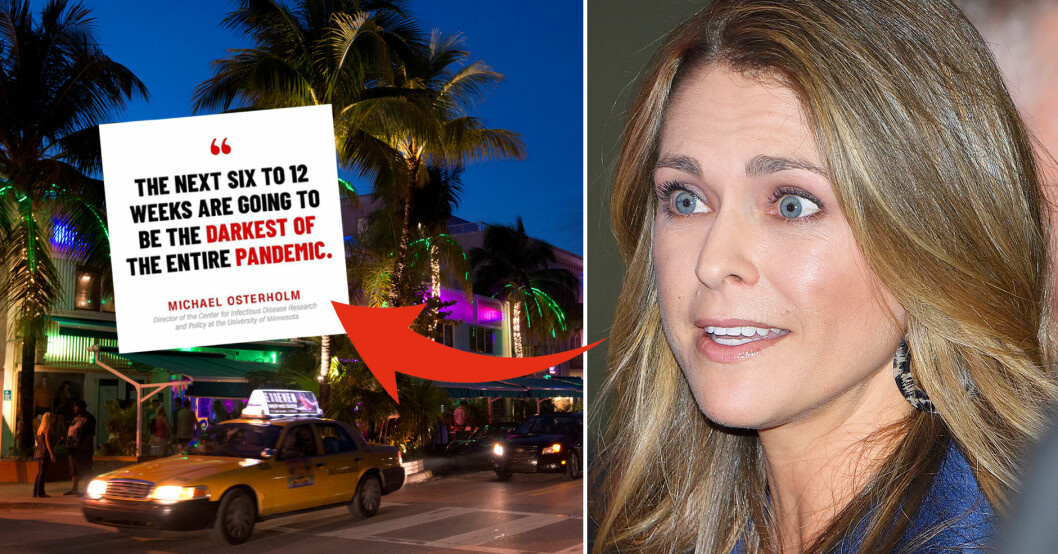 Prinsessan Madeleines hemstat Florida har varit en av de hårdast drabbade under pandemin. Prinsessan Madeleine Miami Florida under pandemin coronaviruset