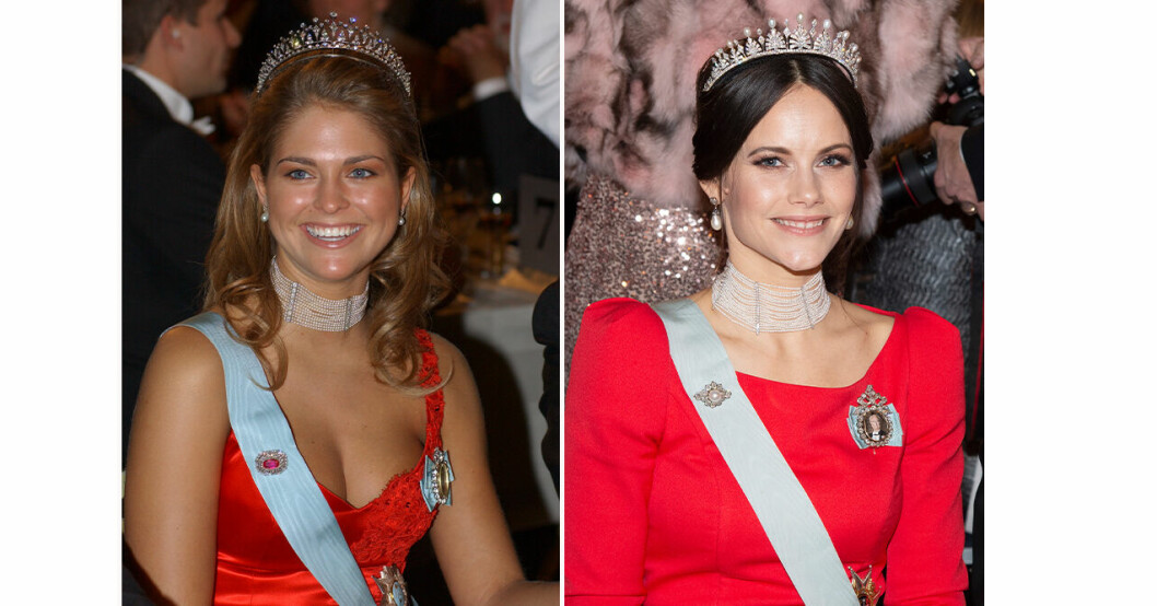 Prinsessan Madeleine och prinsessan Sofia diggar samma stil. Prinsessan Madeleine och prinsessan Sofia i rött