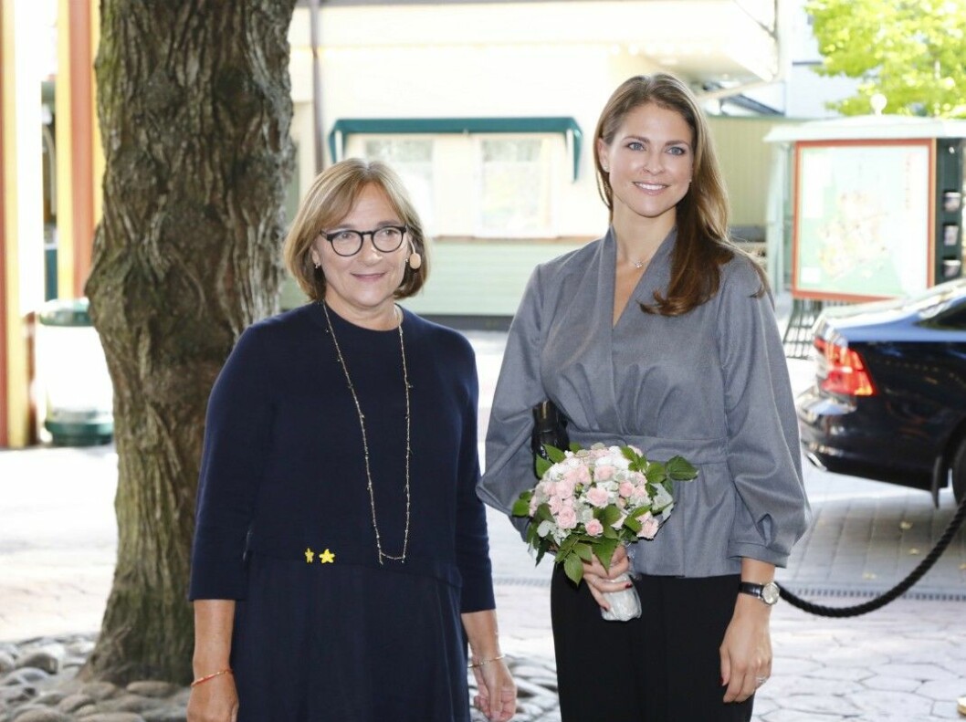 Hélène Benno, generalsekreterare för Min stora dag, med prinsessan Madeleine.