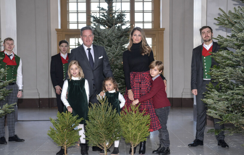 Hela familjen verkade stormtrivas på slottet i julas!