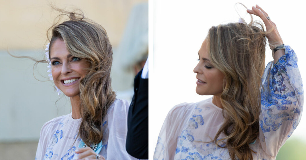 Prinsessan Madeleine vid prins Julians dop 2021