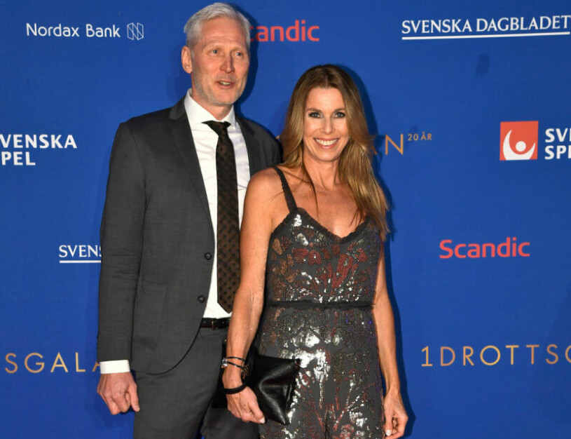 Magdalena Forsberg med maken Henrik Forsberg. Henrik Forsberg och Magdalena Forsberg på idrottsgalan