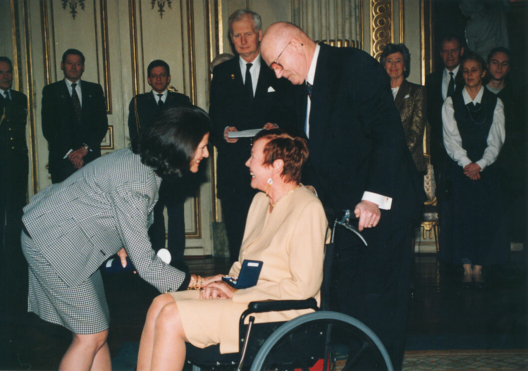 Maj Fant fick medalj av Kung Carl XVI Gustaf och drottning Silvia samma år som hon dog. Maken Ove Edmark vek aldrig från hennes sida.