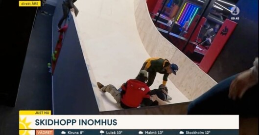 Kraschen såg riktigt otäck ut, men lyckligtvis gick allt bra. Marcus Noterius testar backhoppning